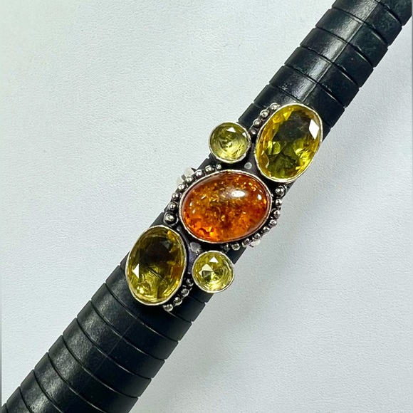Jewelry - Add on Item - Amber Citrine 925 Ring size 8.5